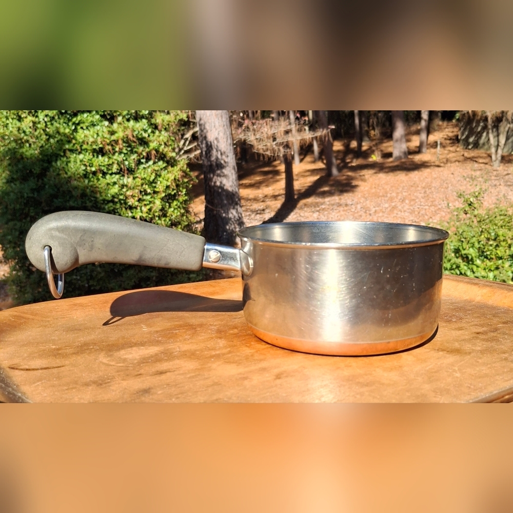 VTG 70's 1 Quart Revere Ware Stainless Steel & Copper Clad Pot -No Lid - Picture 6 of 10